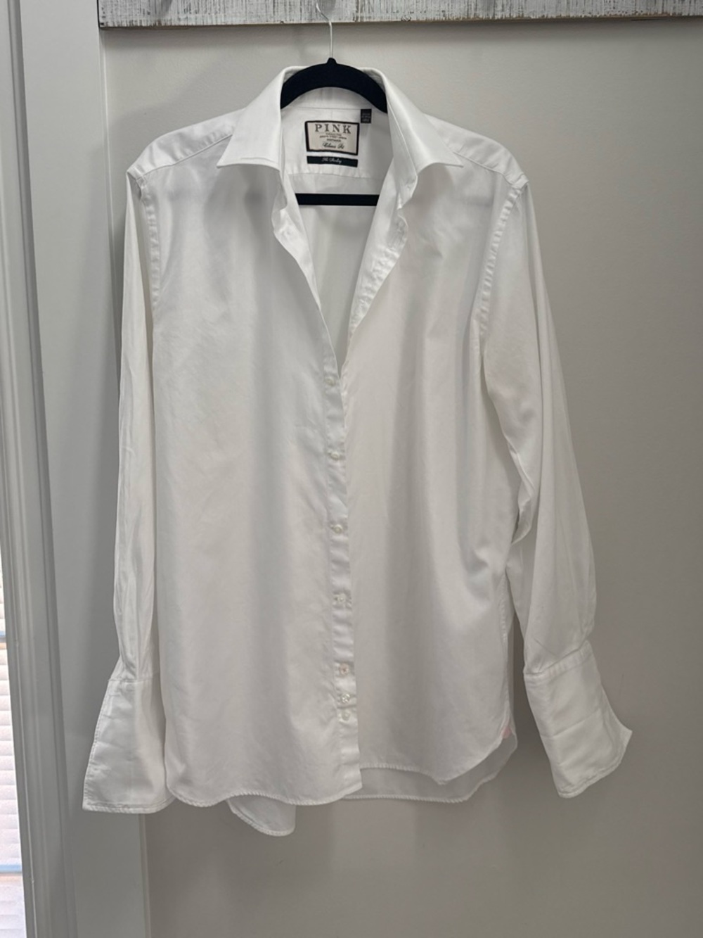 Thomas Pink White Classic Men's Dress Shirt